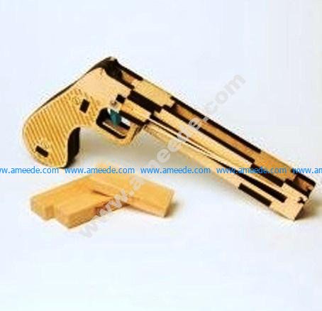 pistol made of wood