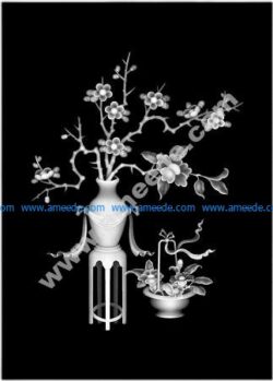 3D Grayscale Image Vase BMP