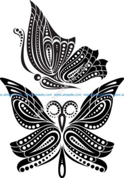 Beautiful Butterfly Tattoo Artistic Pattern