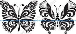 Black White Butterflies Of Tattoo