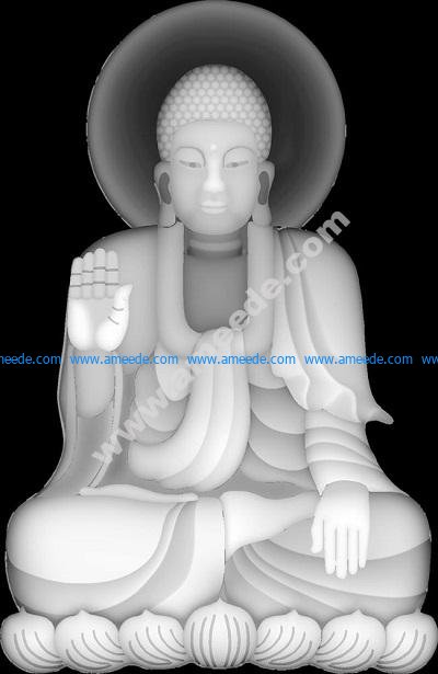 Buddha image grayscale BMP