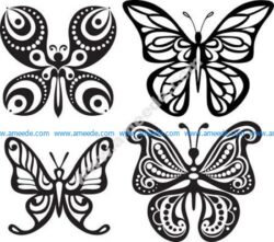 Butterfly Tattoo Silhouettes