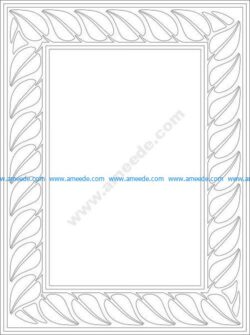 Conventionalized leaf border vector