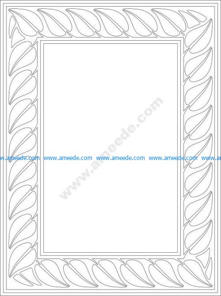 Conventionalized leaf border vector