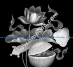 Flowers CNC Grayscale Image BMP