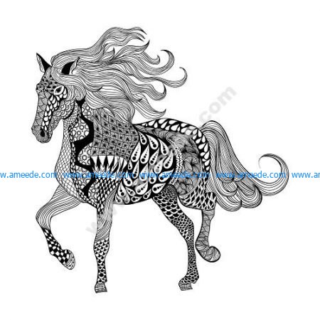 Zentangle Horse