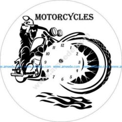motorcycles wall clock