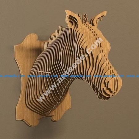wooden horse head assembly model