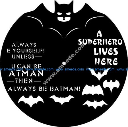 Batman Vinyl Clock Template