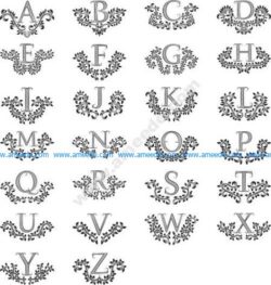 Floral Ornamental Alphabet Letters