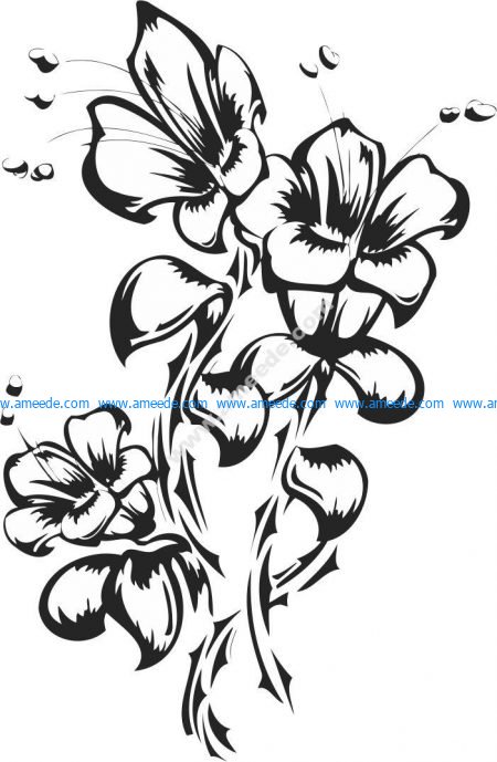 Flowers Tattoo Vector Art