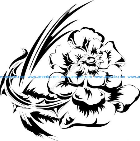 Flowers Vector illustration Tattoo Design