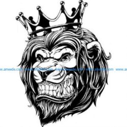 Lion wearing a crown