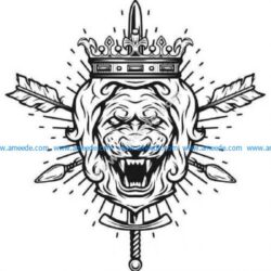 Lion wearing crown