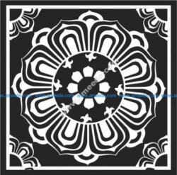 Lotus patterned square pattern