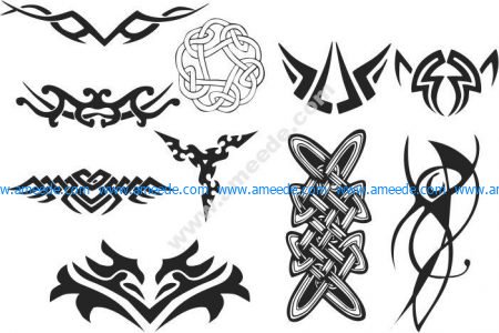 Set Of Tribal Tattoos