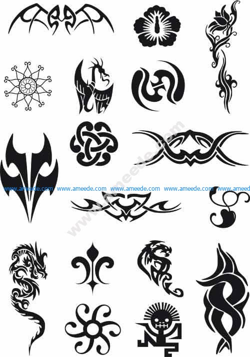 Set Tribal Tattoos