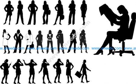 Silhouettes of Business Women