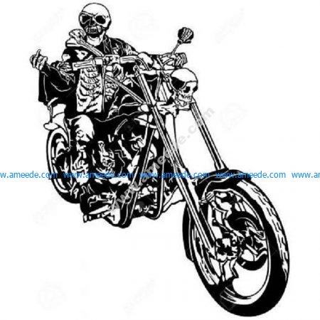 Ghost rider skull motorcycle