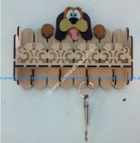 Laser Cut Key Hanger Dog