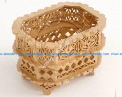 Laser Cut Wooden Decorative Basket CNC Plans