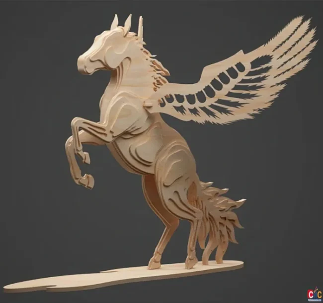 Laser Cut Pegasus 5 Pegasus - Free download vector file Laser cut and CNC Cut Wood