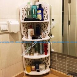 Free Vector Corner Shelf Bathroom Cosmetic Storage