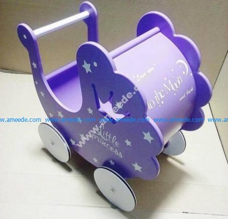 Laser Cut Baby Stroller