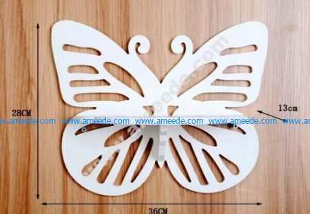 Laser Cut Butterfly Shelf Vector