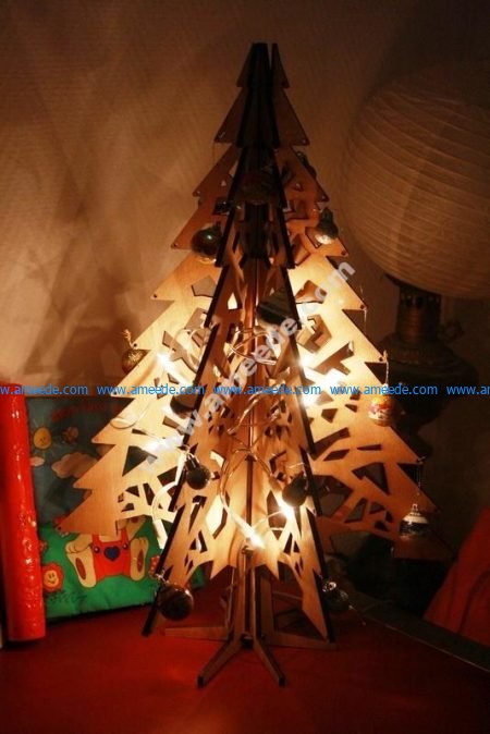 Laser Cut Christmas Tree 3D