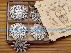 Laser Cut Snowflakes On Christmas Tree