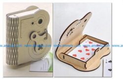 Wooden box with cards