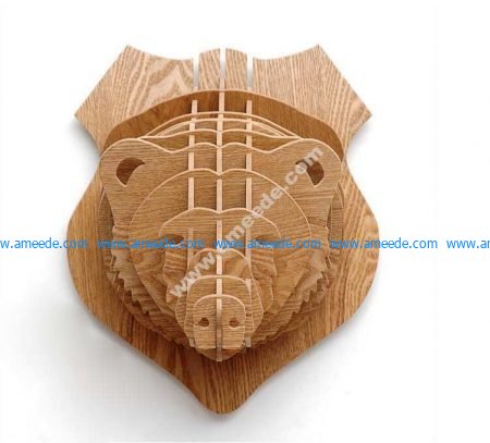 Bear Head 3D Puzzle Animal Head Wall Trophy