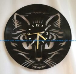 Cat Face Wall Clock