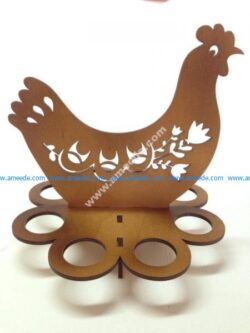 Easter Egg Tray Holder Stand Chicken