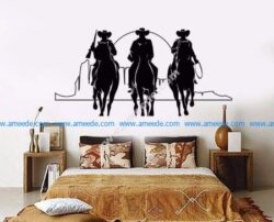 Home Decor Vinyl Wall Decal Western Cowboys