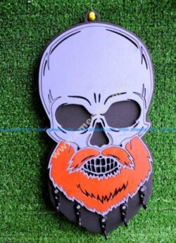 Key Hanger Beard Skull