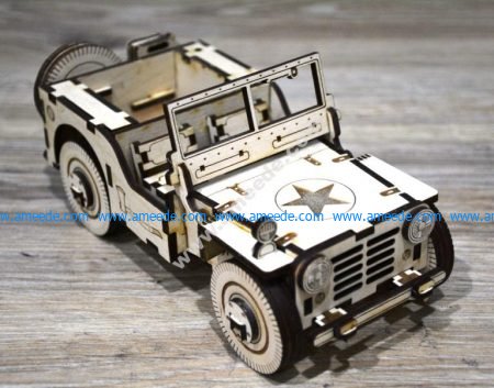 Laser Cut Jeep car