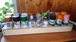 Laser Cut Storage Rack for Spray Cans