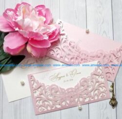 Sample laser cut wedding card