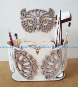 Sample of laser cutting owl pen case