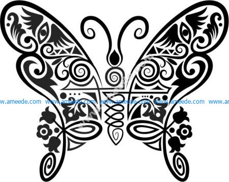 Vector pattern beautiful butterfly
