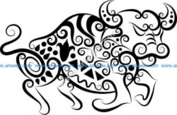 Vector pattern cow
