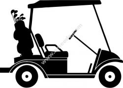 the car carrying golf tools