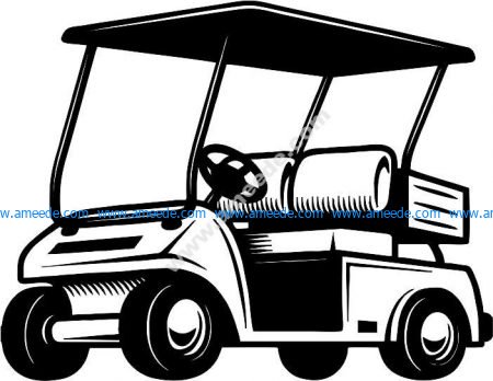 the car carrying golfers