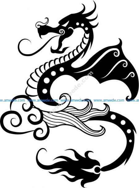 vector little dragon pattern