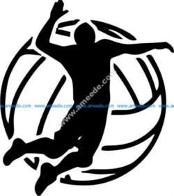 vector sports volleyball icon