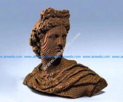 Apollo Bust – laser cut sculpture
