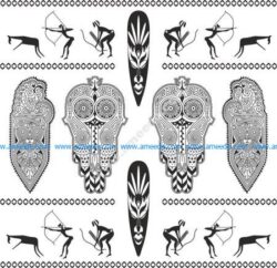 Africa Totem Vector Set