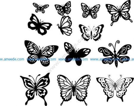 Butterfly Vector Art Set